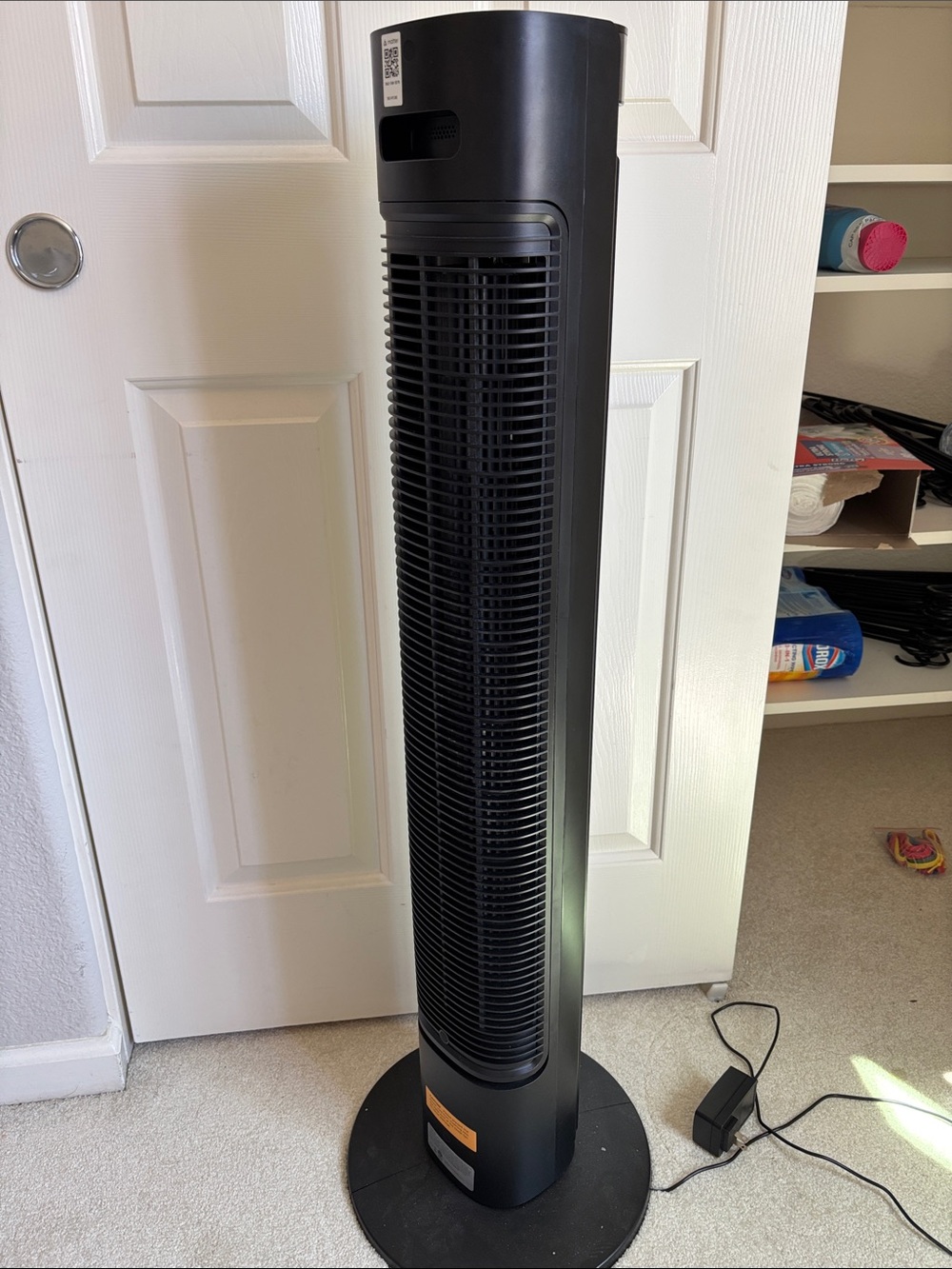 Black Tower Fan - Portable Oscillating Fan